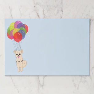 バルーン付き子犬 ペーパーパッド