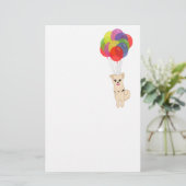 バルーン付き子犬 便箋 (スタンド正面)