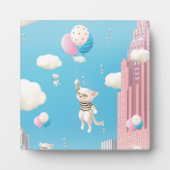 バルーン付き猫 フォトプラーク (正面)