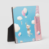 バルーン付き猫 フォトプラーク (正面)