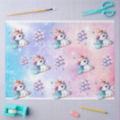 バルーン付き美しいユニコーンティッシュペーパー 薄葉紙 (クラフト)