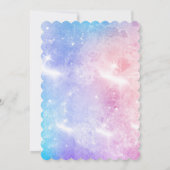 バルーン付き美しいユニコーンテーマ招待状 招待状 (裏面)