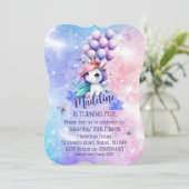 バルーン付き美しいユニコーンテーマ招待状 招待状 (スタンド正面)