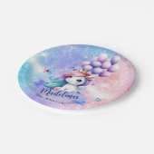 バルーン付き美しいユニコーン紙プレート ペーパープレート (アングル)