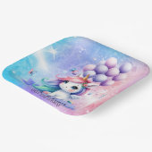 バルーン付き美しいユニコーン紙プレート ペーパープレート (傾斜あり)