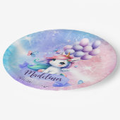 バルーン付き美しいユニコーン紙プレート ペーパープレート (アングル)