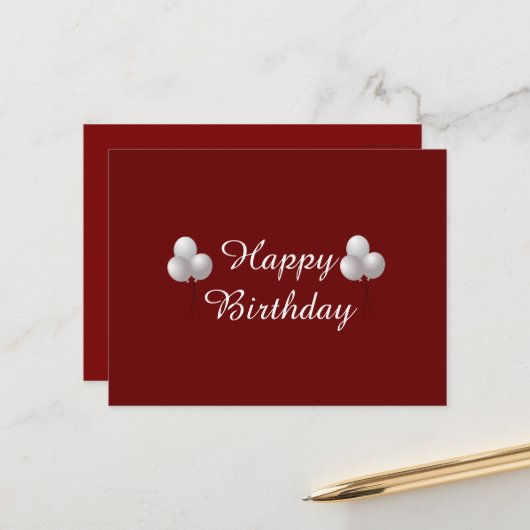 バルーン付き誕生日マグカップ ポストカード (正面/裏面インサイチュ)