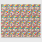 バルーン付き誕生日 ラッピングペーパー (フラット)