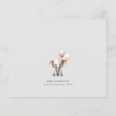 バルーン付き象ニュートラルバジェット赤ちゃんシャワー (裏面)