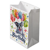 バルーン付き青いヒーラー ミディアムペーパーバッグ (正面アングル)