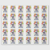 バルーン付き青いヒーラー ラッピングペーパー (フラット)