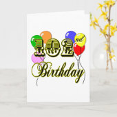 バルーン付き102誕生日 カード (黄色い花)