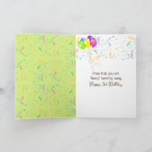 バルーン付き3回目の誕生日クマ カード (内部)