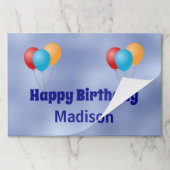 バルーン付カラフルきハッピーバースデーテンプレート ペーパーパッド (折り畳み)