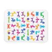 バルーン動物のカラーパターン – 子供とピエロパーティー マグネット (横)