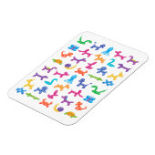 バルーン動物のカラーパターン – 子供とピエロパーティー マグネット (左側)