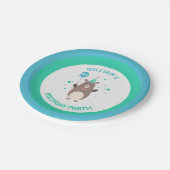 バルーン式の誕生日パーティーが開催されたかわいいクマ ペーパープレート (アングル)