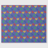 バルーン彫刻犬の原色 ラッピングペーパー (フラット)