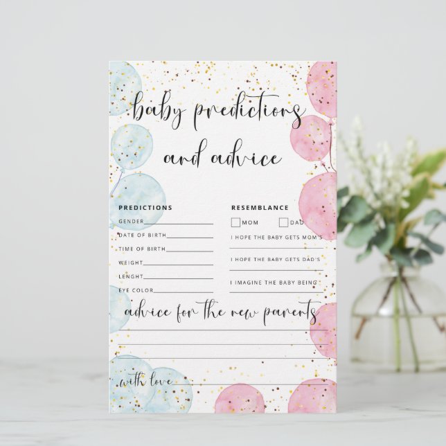 バルーン性別によるベビー予測とアドバイスの表示 (スタンド正面)