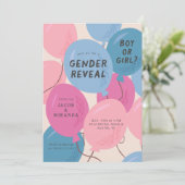 バルーン性別の表示 招待状 (スタンド正面)