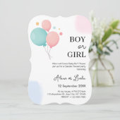 バルーン性別パーティー赤ちゃんシャワーパーティー シーズンカード (スタンド正面)