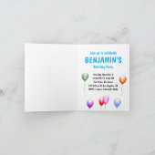 バルーン折り畳み誕生日招待状 招待状 (内部)