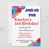 バルーン招待状 招待状 (正面)