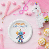 バルーン水彩付きロボットテーマ ペーパープレート (パーティー)