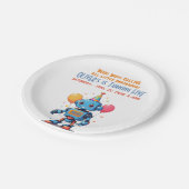 バルーン水彩付きロボットテーマ ペーパープレート (アングル)