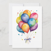 バルーン水彩付きロボットテーマ 招待状 (裏面)