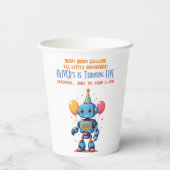 バルーン水彩付きロボットテーマ 紙コップ (裏面)