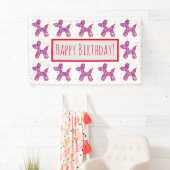 バルーン犬のパーティーバナー 横断幕 (インサイチュ)