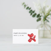 バルーン玩具犬パーティープランナー誕生日 名刺 (スタンド正面)