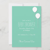 バルーン男の赤ちゃん招待状 招待状 (裏面)