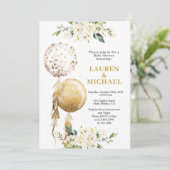 バルーン男女兼用ベビーシャワー招待状 招待状 (スタンド正面)