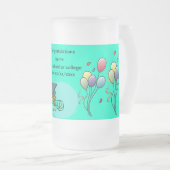 バルーン祝付き – フロストグラスビールジョッキ (正面右)