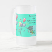 バルーン祝付き – フロストグラスビールジョッキ (正面左)