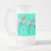 バルーン祝付き – フロストグラスビールジョッキ (左)