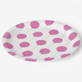 バルーン紙プレート-明るい赤紫色 ペーパープレート (アングル)