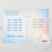 バルーン紙吹雪ハッピー新年エレガントバラ金ゴールド 箔シーズンポストカード (裏面)