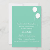 バルーン結婚式招待状 セーブザデート (裏面)