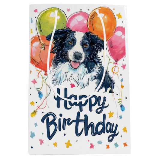 バルーン縁どと一緒に配置 ミディアムペーパーバッグ (正面)