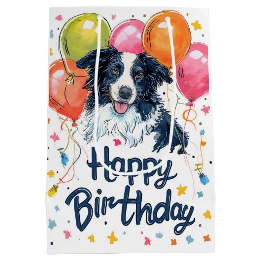 バルーン縁どと一緒に配置 ミディアムペーパーバッグ (裏面)