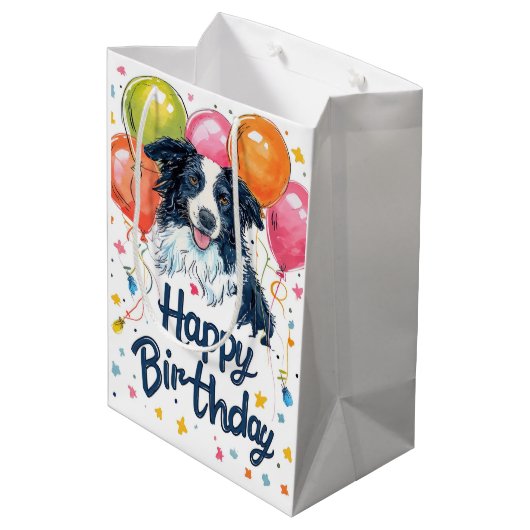 バルーン縁どと一緒に配置 ミディアムペーパーバッグ (裏面アングル)