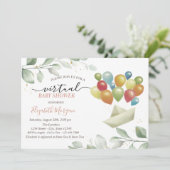 バルーン葉メールVirtual Baby Shower 招待状 (スタンド正面)