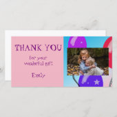 バルーン誕生日ありがとう写真 サンキューカード (正面/裏面)