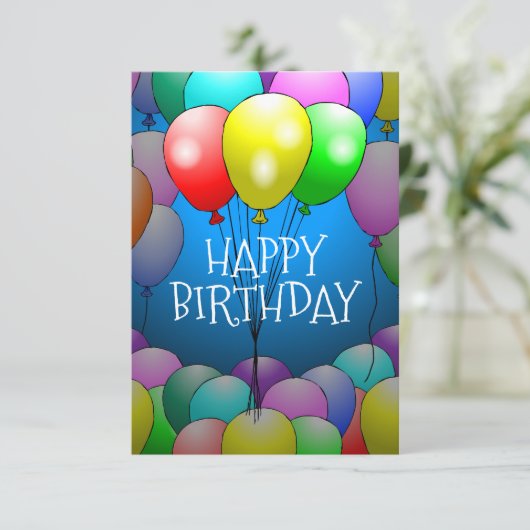 バルーン誕生日カード (スタンド正面)