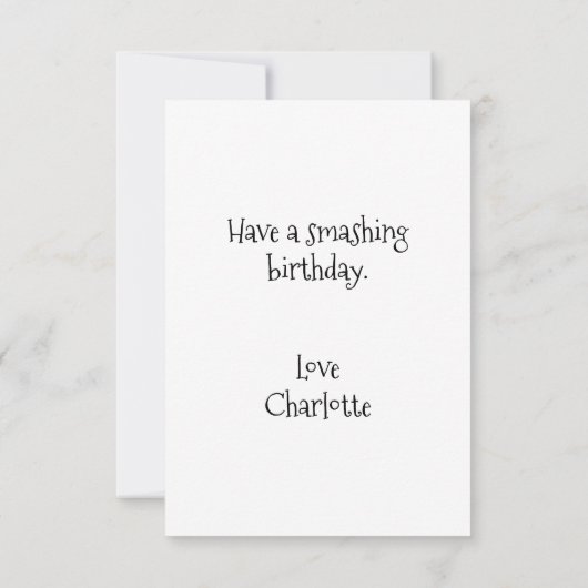 バルーン誕生日カード (裏面)