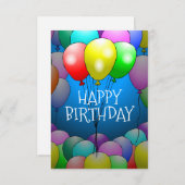 バルーン誕生日カード (正面/裏面)