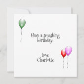 バルーン誕生日カード カード (裏面)